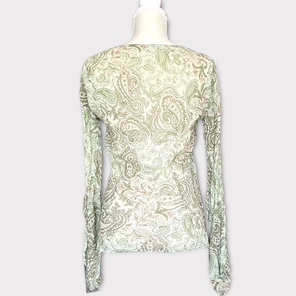 Sandro | EUC Women’s Embellished Paisley Long Sleeved Blouse Size Large - Picture 9 of 11